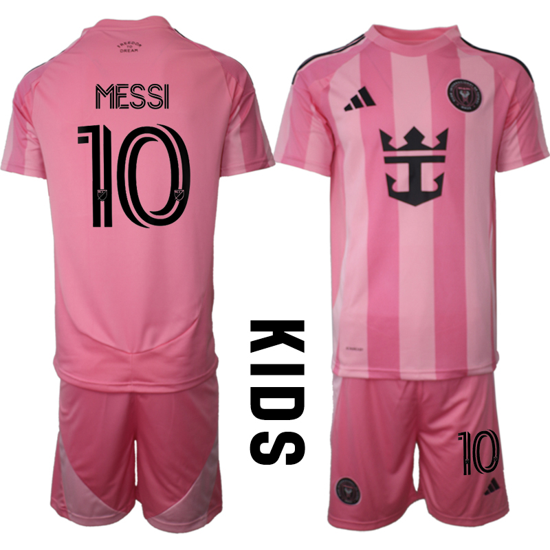 Youth 2025-2026 Club Inter Milan CF home Pink #10 Soccer Jersey->youth soccer jersey->Youth Jersey